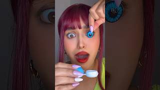 Trying sclera lenses 👀 credit  NadinaIoanaASMR nouhailaait [upl. by Newmark404]