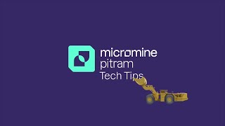 Micromine Pitram Tech Tips 3 [upl. by Ydnal]