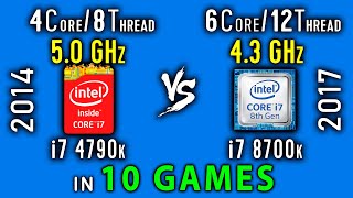 i7 4790k vs i7 8700k Test in 10 Games or i7 4770k OC vs i7 8700 stock [upl. by Enahs]