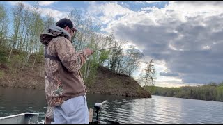 Fishing A Mine Lake Thats 300ft Deep WHAT LIVES HERE [upl. by Sitoeht310]