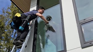 North Vancouver Window Cleaning Services windowcleaning oddlysatisfying cleaninghacks [upl. by Sidnala]