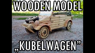 Kubelwagen VW typ82 Wooden Model [upl. by Aihsar754]