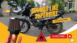 TVS SPORT MODIFIED CRAZY SOUND AIR FILTER MODIFICATION RUDRA VLOGS 🔥 [upl. by Orelee]