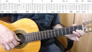 Hello Lionel Richie  Easy Guitar melody tutorial  TAB Guitar lesson [upl. by Ebby]