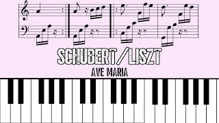 SchubertLiszt  Ave Maria Piano Version  Sheet Music [upl. by Novelia]