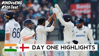 India vs England 5th Test DAY 1 Match Highlights  IND vs ENG 5th Test DAY 1 Highlights [upl. by Hnilym953]