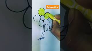 Easy flower art  Oil pastel colour shortvideo [upl. by Clevie]