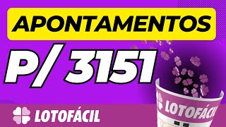 Apontamentos e Dicas LotoFacil 3151 [upl. by Greyson740]