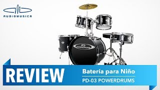 REVIEW  Batería para niños Powerdrums PD03 [upl. by Elylrac]