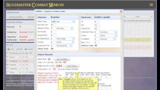 Rolemaster Combat Minion  A Web App for Rolemaster RPG  Part 1 [upl. by Ettennat]