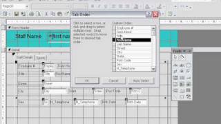 Access  Forms Tab Order [upl. by Biancha]