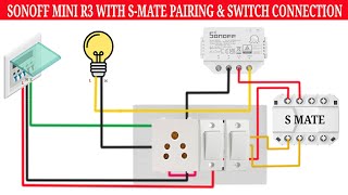 Sonoff Smate adding with Sonoff Mini R3 sub device setup wiring connection for Retro switch Part 5 [upl. by Tadeo]