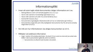 Distans och hemförsäljningslagen  Del 2  Informationsplikt [upl. by Dredi394]