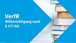 Verfahrensrecht – Mitberichtigung nach § 177 AO [upl. by Azyl]