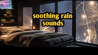 30 minutes of relaxationsoothing rain sounds⛈️get into bed and close your eyes to feel the rain😴 [upl. by Aneba]