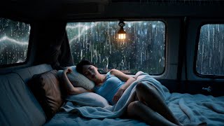 Rain Sounds and Thunder For Sleep 🌧️ Powerful Rain Thunder Sounds for Sleeping 🌧️ Rainstorm In A Car [upl. by Florin]