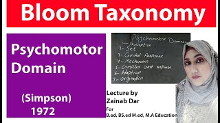 Psychomotor domain bloom taxonomy in urduhindi [upl. by Clerk915]