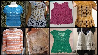 Most Beautiful amp Stylish Crochet Tunic TopBlouses Designs Ideas 2024 [upl. by Copeland]