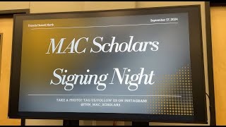 MAC Scholars Signing Night and its Significance [upl. by Ellord]