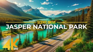 Exploring Incredible Landscapes of Jasper National Park Canada  4K Scenic Drive Video with Music [upl. by Terrag393]