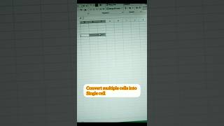 How to convert multiple cells into single cell in Excel 🤷‍♀️easy trick Do subscribe 🤩computer [upl. by Welcy]