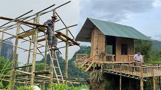 FULL VIDEO 50 days to build and complete your dream bamboo house initial steps to build a farm [upl. by Nastassia527]