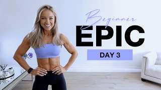 Day 3 of Beginner EPIC  No Equipment Ab amp Core Workout [upl. by Pammie]