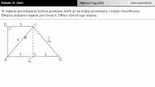 Zadanie 31  Matura z matematyki 2010 [upl. by Nuhsar]