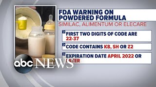 FDA warns about certain infant powdered formulas l GMA [upl. by Nnylasor361]