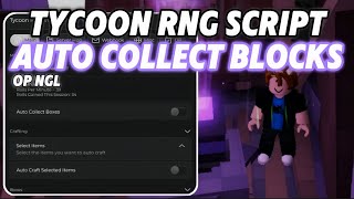 OP Tycoon RNG Script  Auto Collect Block [upl. by Dobrinsky241]