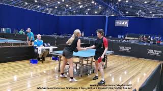 2024 National Veterans TT Champ I Ngu SA vs B Bennett WA O30F 5th Set [upl. by Aihsirt]