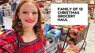 FAMILY OF 13 CHRISTMAS GROCERY HAUL [upl. by Nilam]