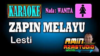 ZAPIN MELAYU Lesti KARAOKE Nada WANITA [upl. by Cirnek]