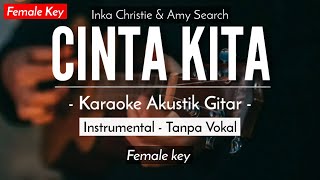 Cinta Kita Karaoke Akustik  Inka Christie amp Amy Search HQ Audio [upl. by Barthol]