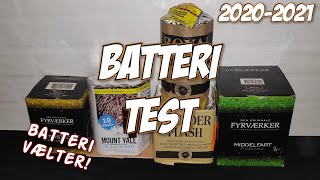 FYRVÆRKERI TEST 20202021  FORSKELLIGE BATTERIER BATTERI VÆLTER [upl. by Eelyrehc]