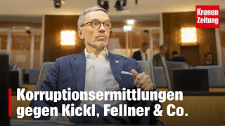 Korruptionsermittlungen gegen Kickl Fellner amp Co  kronetv NEWS [upl. by Rekcut]