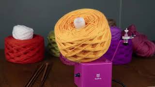 MasBros Yarn Ball Winder Skein Spinner with Precise Guiding Arm [upl. by Muiram643]