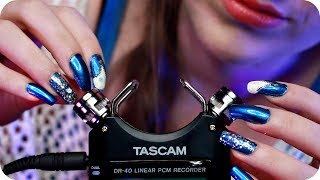 ASMR Tascam Mic Tapping W Scratching NO TALKING Gentle Close Up Ear to Ear Sounds 😴 White Noise [upl. by Ylatfen]