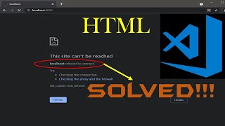 localhost refused to connect  VS code error for HTML [upl. by Vizza]