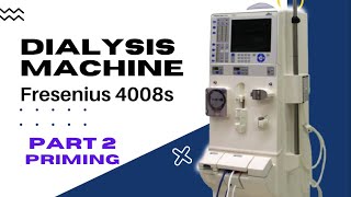 Dialysis Machine  Fresenius 4008S  Dialysis Priming Procedure amp Tubing connection [upl. by Kaehpos]