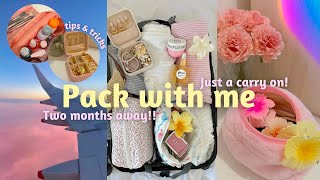 PACK WITH ME 🎀  carry on bag toiletries bag amp jewelry [upl. by Annaerda]