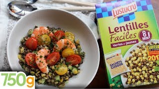 Recette de Salade de lentilles  750g  EXPRESS [upl. by Nan386]