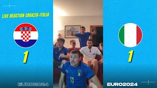 DELIRIO TOTALE AL GOL DI ZACCAGNI‼️ LIVE REACTION CROAZIAITALIA 🇭🇷🇮🇹 [upl. by Ecirad681]