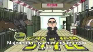 Gangnam Style LYRICS Korean amp English i HD [upl. by Idolah]