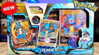 BEST Pokemon VSTAR Box Lucario VSTAR Premium Collection Box Opening [upl. by Eissej]