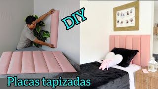 Como hacer CABECERA TAPIZADA  placas tapizadas DIY [upl. by Wilfreda986]