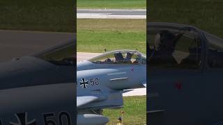 Close Eurofighter Takeoff Base Visit Neuburg aviation luftwaffe planespotting airforce [upl. by Ettenna]