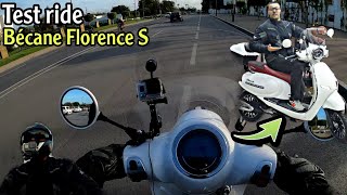 test ride scooter BÉCANE FLORENCE S 2023 80CC 🔥مطور نااظي [upl. by Ahsie99]