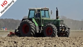 Great Fendt Farmer 311 LSA Turbomatik with big tyres  Harrowing  Flevopolder  Netherlands [upl. by Artenak]