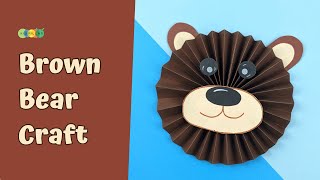 Easy Brown Bear Craft  Bear Paper Craft For Kids [upl. by Ynohtnaed]